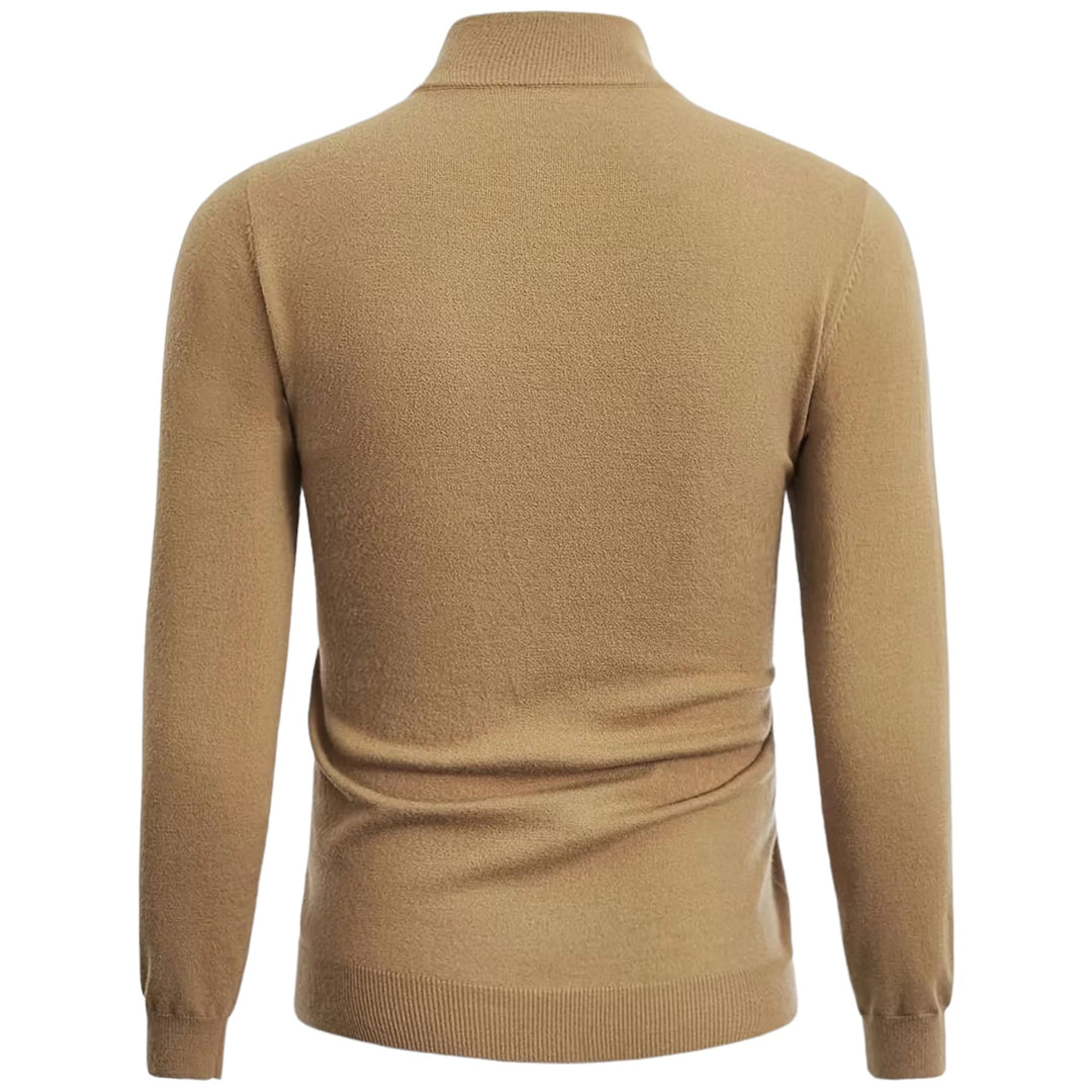 Stylischer Herren Pullover Modern Halb-Reißverschluss - IdealeKleiden