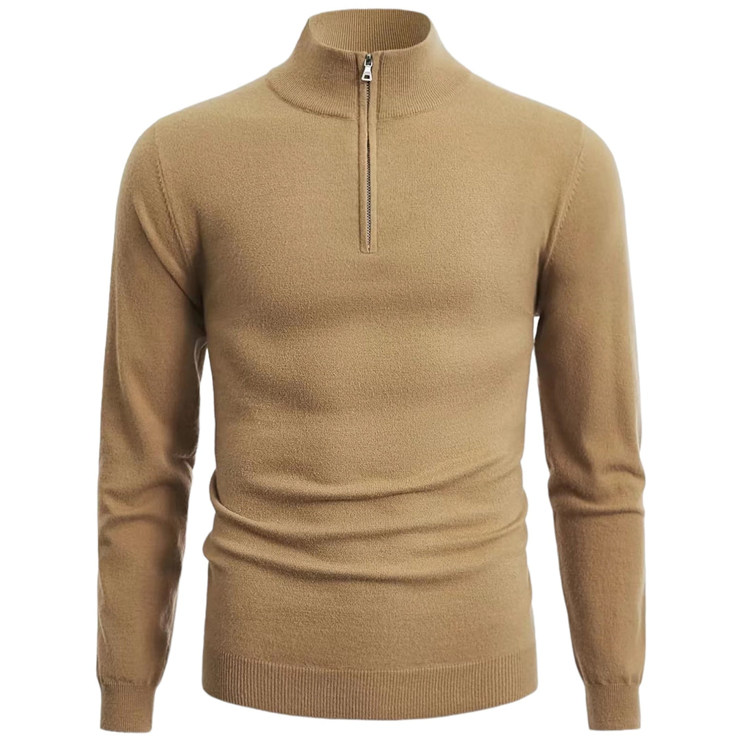 Stylischer Herren Pullover Modern Halb-Reißverschluss
