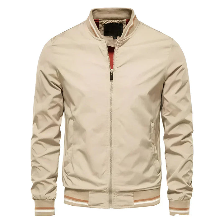 Herren Bomberjacke Reißverschluss Sportlich Casual