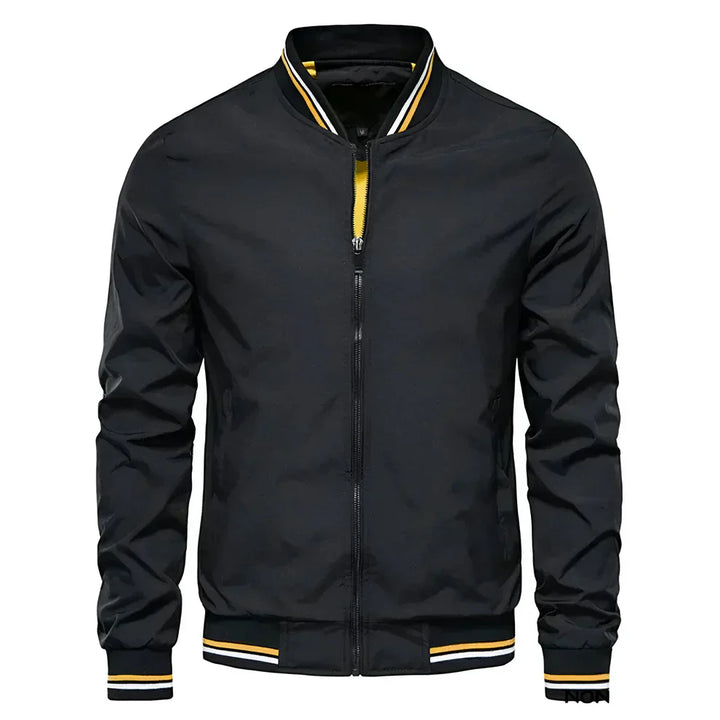 Herren Bomberjacke Reißverschluss Sportlich Casual