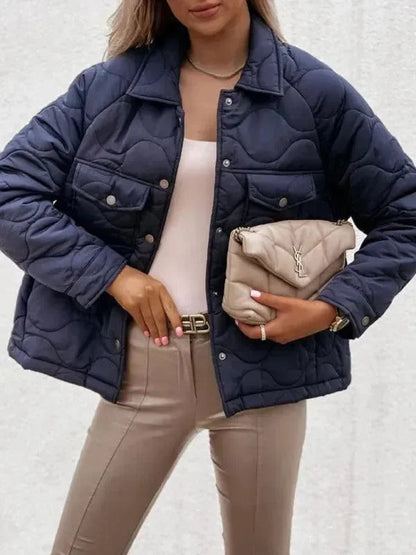 Modische Damenjacke Knöpfe Casual Stil