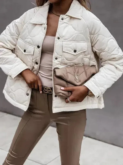 Modische Damenjacke Knöpfe Casual Stil
