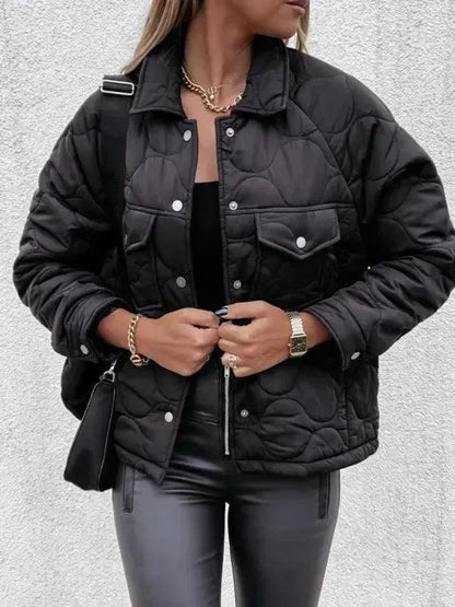 Modische Damenjacke Knöpfe Casual Stil