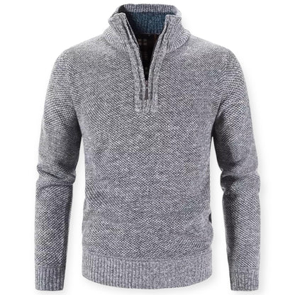 Stylischer Herren Pullover mit Halbzipp - IdealeKleiden