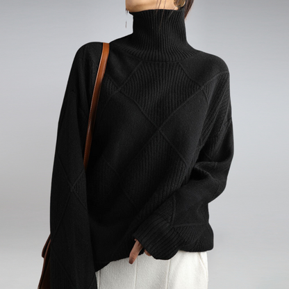 Modischer Damen Rollkragen Pullover Elegantes Design
