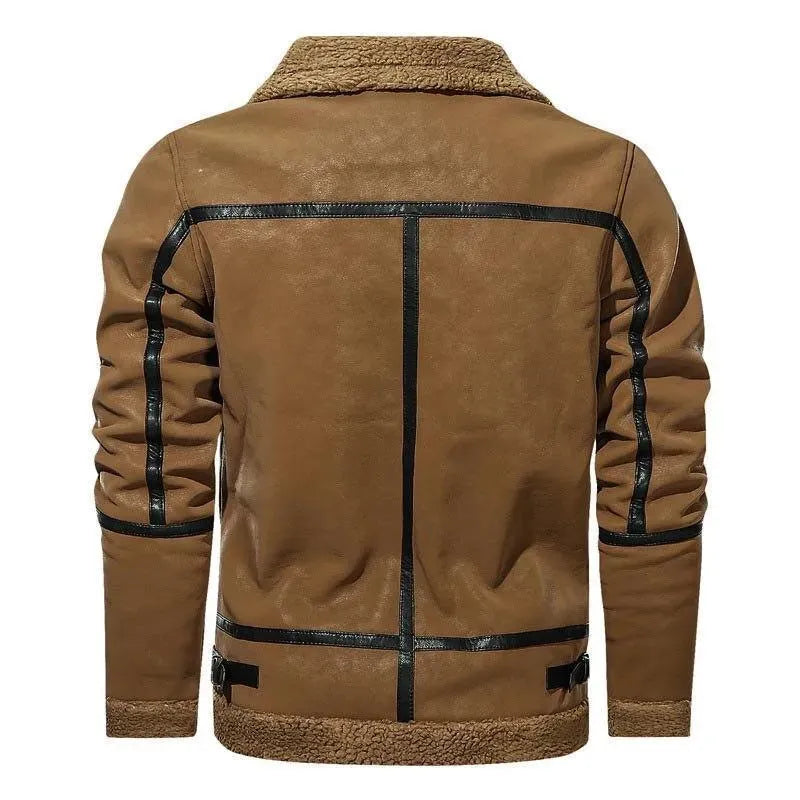 Herren Wildlederjacke Modern Schweden Stil - IdealeKleiden