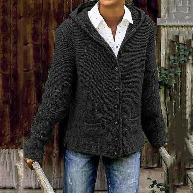 Stylische Winterstrickjacke Damen Modern
