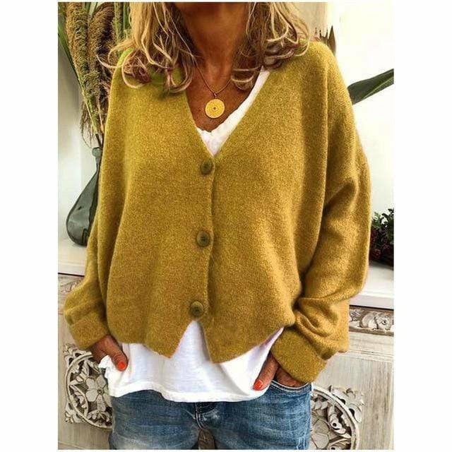 Bequemer Cardigan Wollmix Kaschmir Look