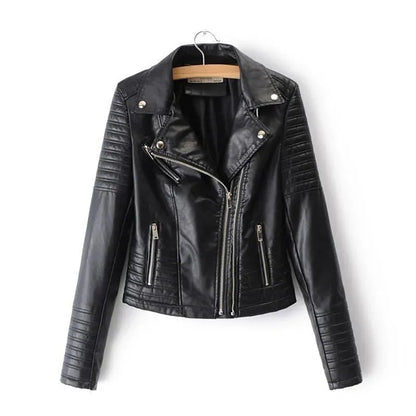 Stylische Lederjacke Damen Trendy Design