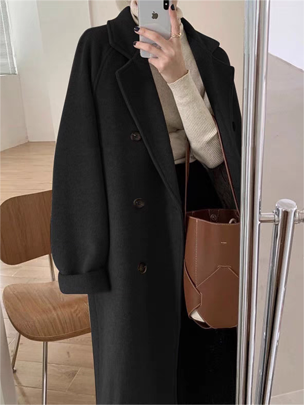 Lange Herrenjacke Modern mit Doppelreihenknöpfen