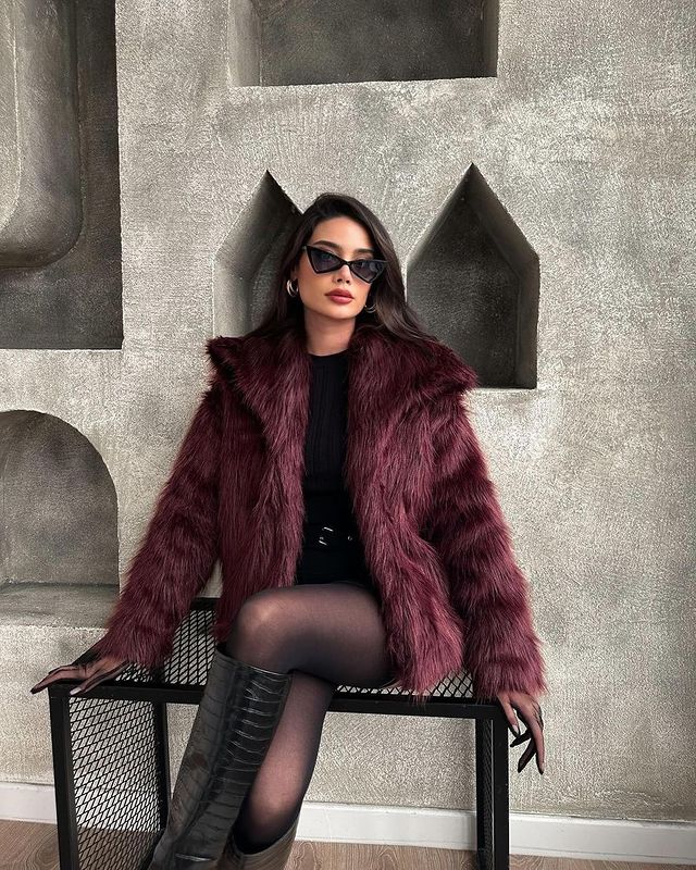 Modische Faux-Fur-Jacke Elegant & Chic