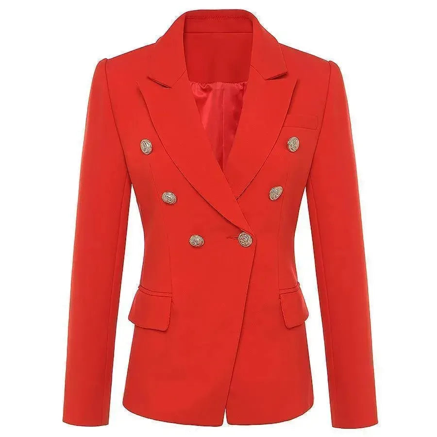 Eleganter Damen Blazer Zweireihig Schwarz