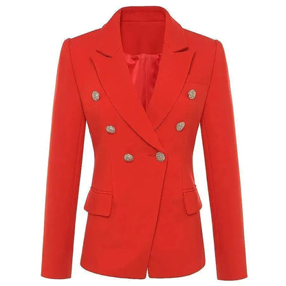 Eleganter Damen Blazer Zweireihig Schwarz