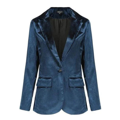 Eleganter Samt Blazer Damen - Lässig - Einfarbig
