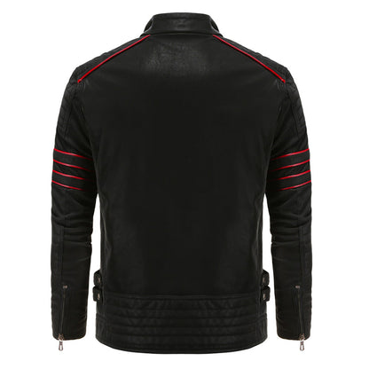 Elegante Lederjacke Titan Schwarz - IdealeKleiden