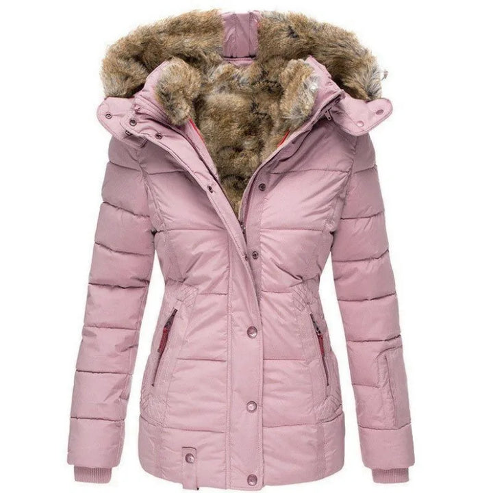 Elegante Damenjacke Fellkragen