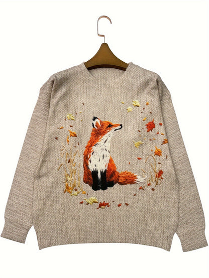 Modischer Fuchs Pullover Frauen