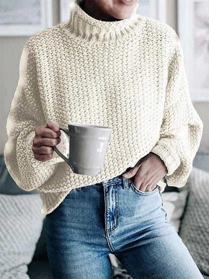Modischer Damen Pullover Gestrickt - IdealeKleiden