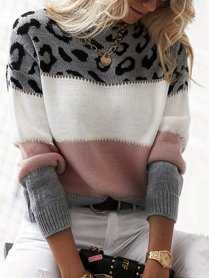 Stylish Leoparden Pullover Damen