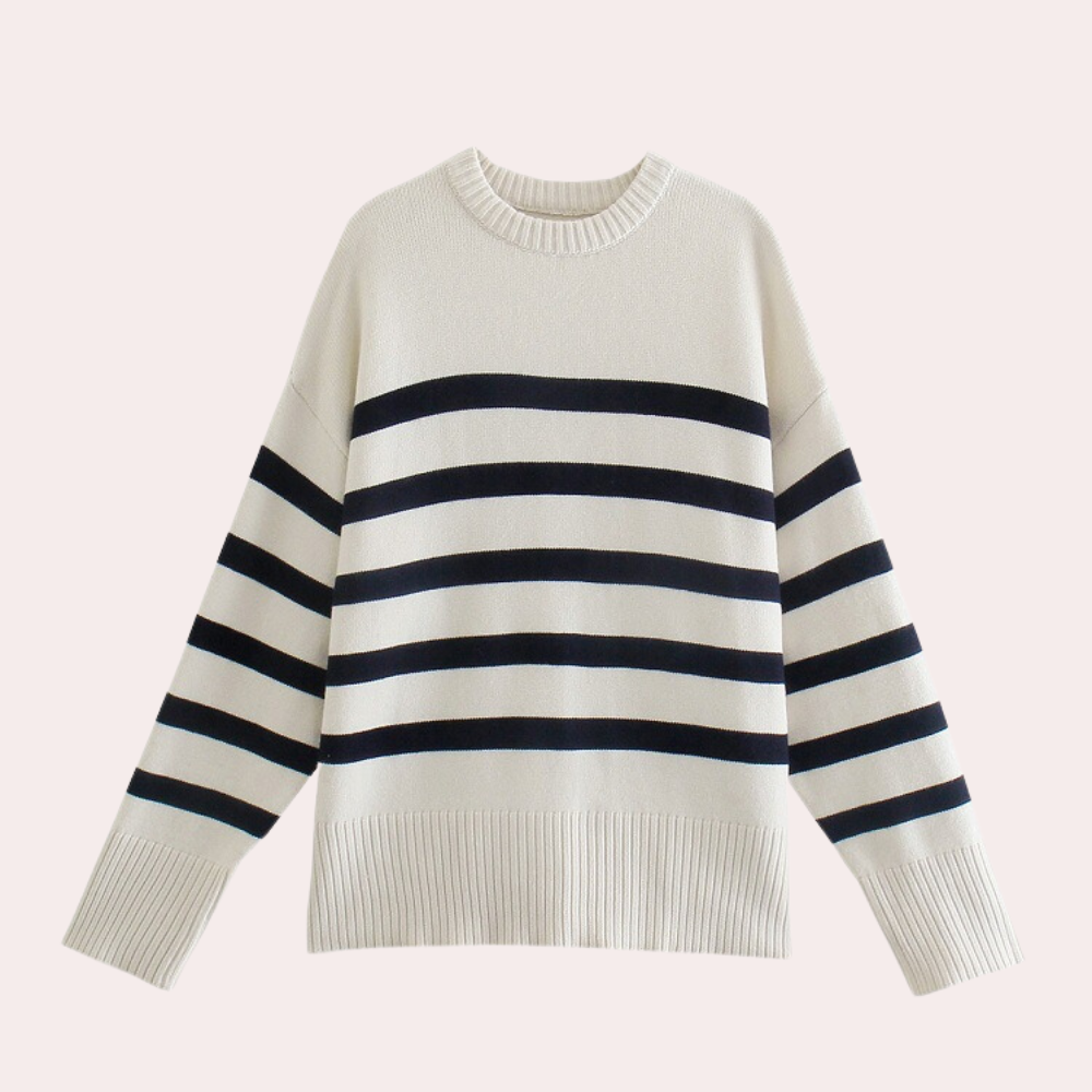 Stylish Damenpullover Oversized Streifen Design