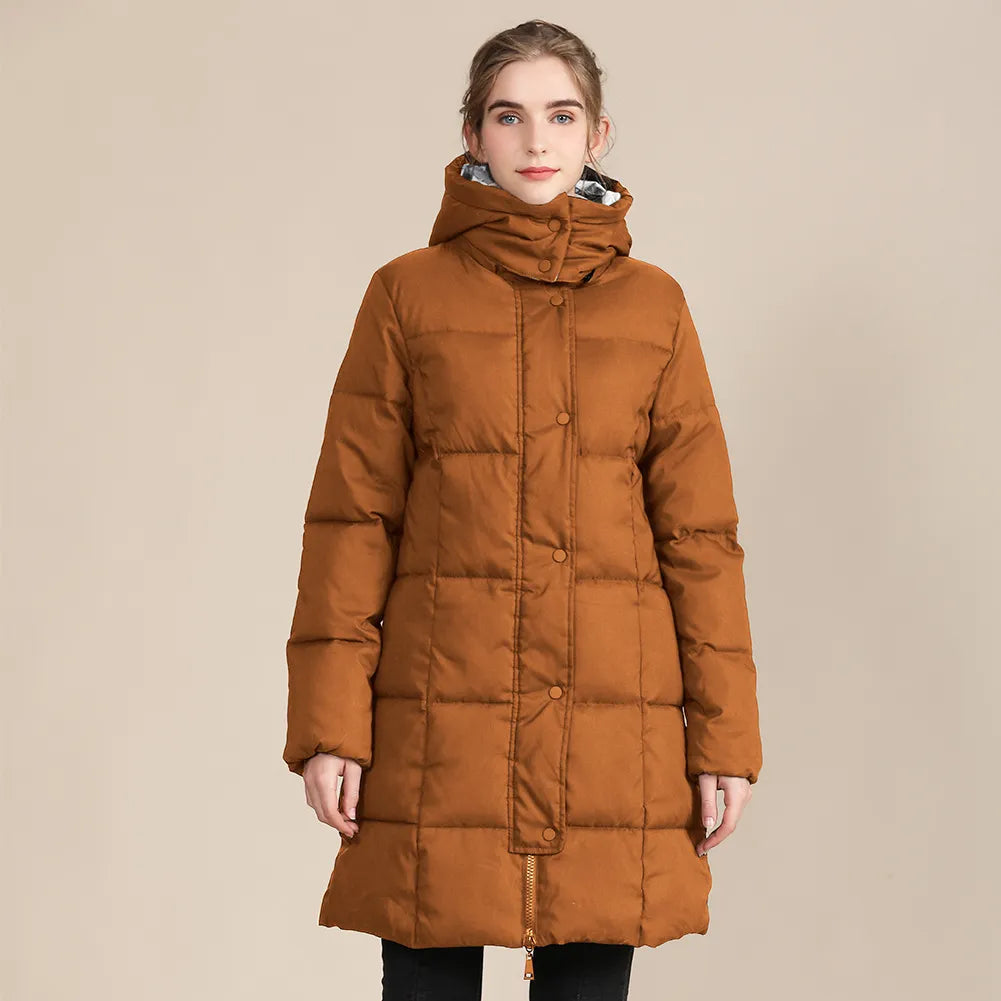Stylische Damen Winterjacke Warm Gepaddelt - IdealeKleiden