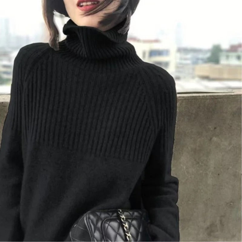 Modische Frauenpullover Rollkragen Style