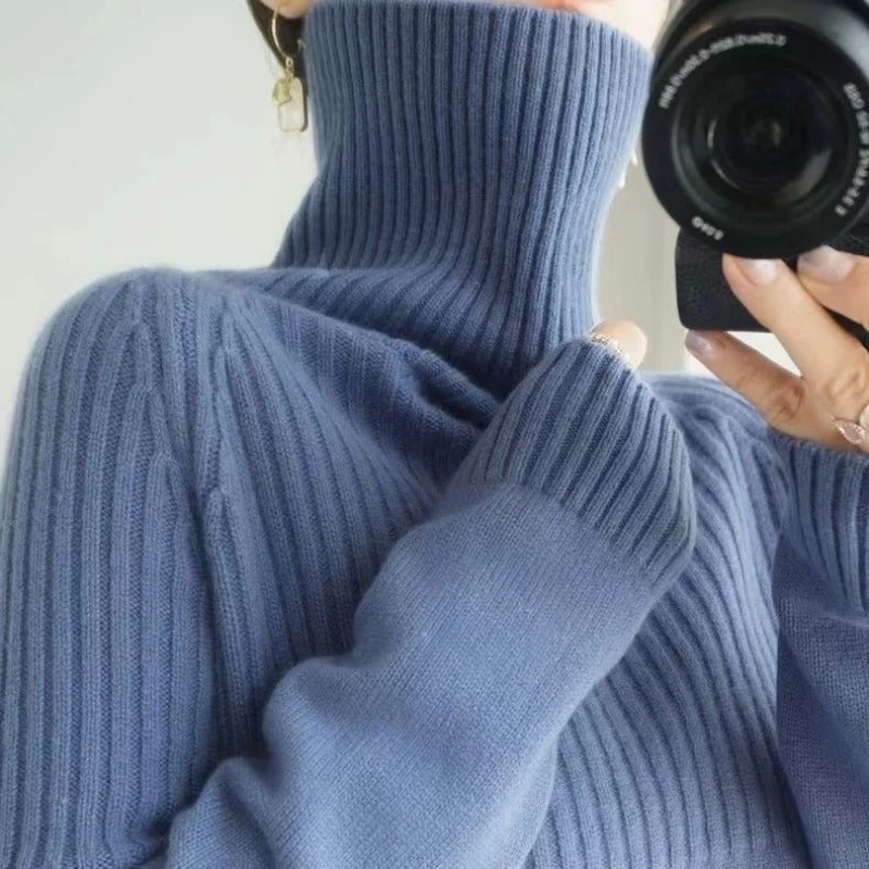Modische Frauenpullover Rollkragen Style