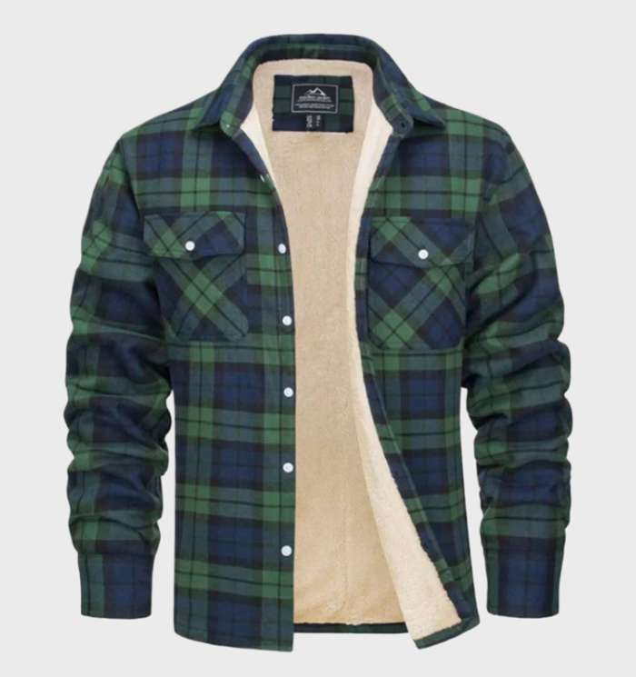 Herren Flanelljacke Retro Stil Modern