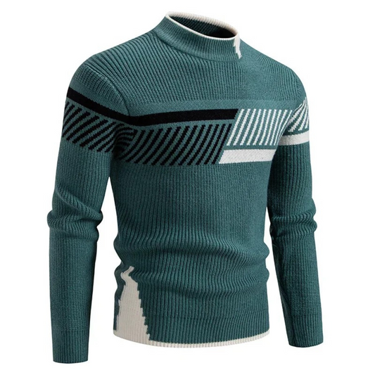Stilvolle Herren Pullover Geometrische Muster - IdealeKleiden