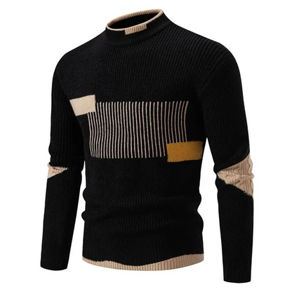 Herren Pullover Langarm Geometrisches Design