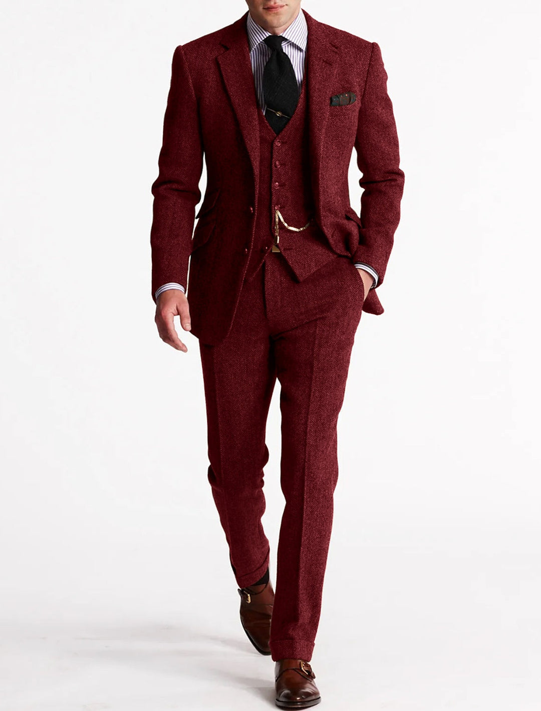 Herren Anzugsset 3-teilig Elegante Kombination
