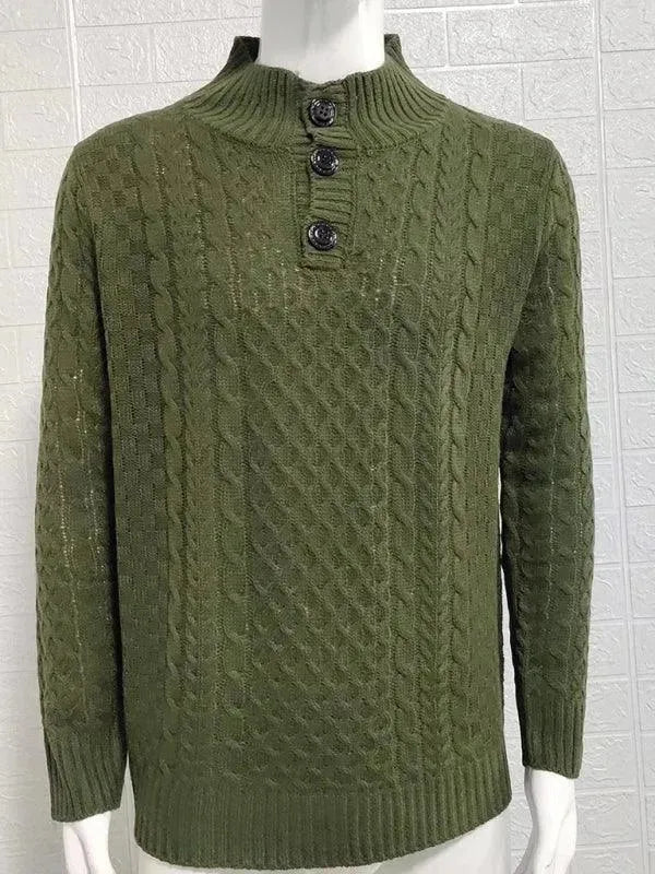 Stylisher Herren Pullover mit Kragen - IdealeKleiden