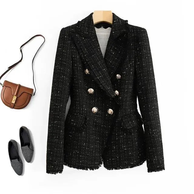Eleganter Tweed Blazer Damen - Lässig Chic