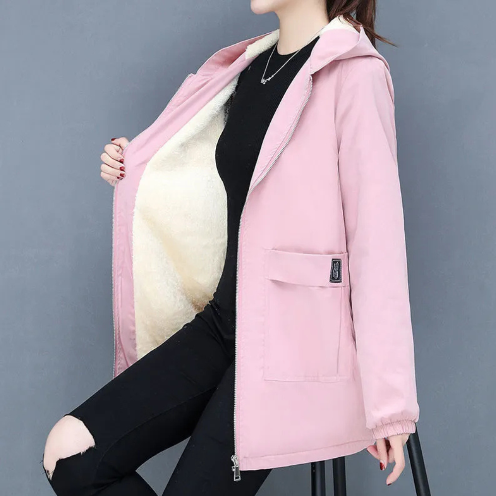 Stylische Damenjacke Winter Kapuze