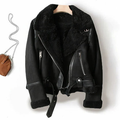 Warme Fleece Bomberjacke Sherpa Style