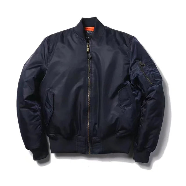 Modische Unisex Bomberjacke Reißverschluss Premium Qualität
