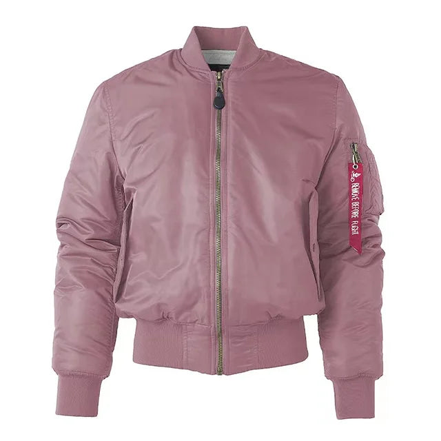 Modische Unisex Bomberjacke Reißverschluss Premium Qualität