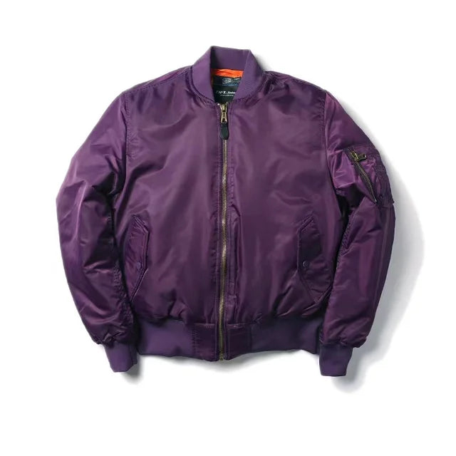 Modische Unisex Bomberjacke Reißverschluss Premium Qualität
