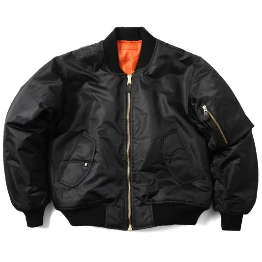 Modische Unisex Bomberjacke Reißverschluss Premium Qualität - IdealeKleiden