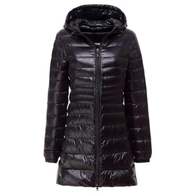 Lange Damen Daunenjacke Warm &amp; Stylish - IdealeKleiden