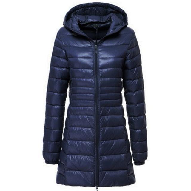 Lange Damen Daunenjacke Warm & Stylish