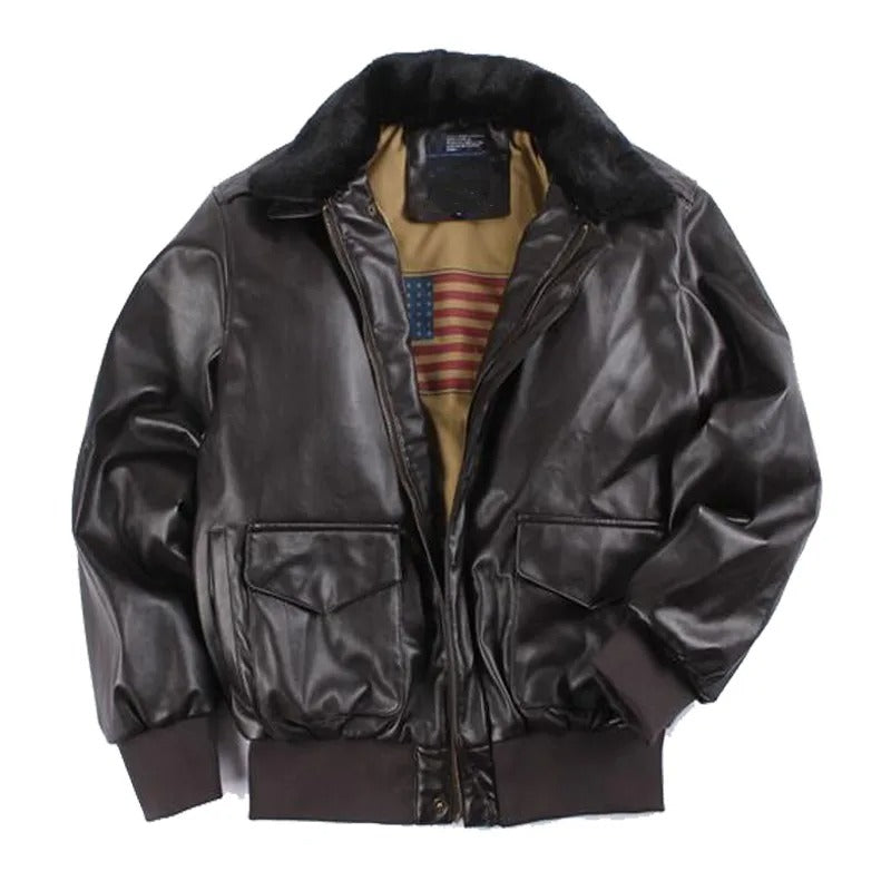 Lederjacke Herren Winter Warm Elegant - IdealeKleiden