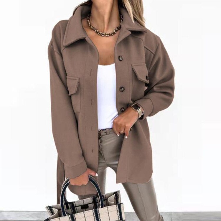 Elegante Damenjacke Wollmix Stilvoll