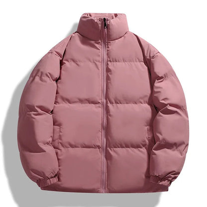 Übergroße Pufferjacke Gepolstert Hoher Kragen
