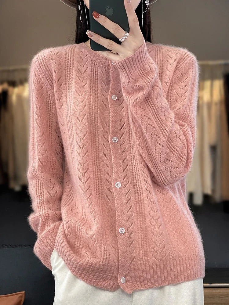 Weicher Wollcardigan 100% Naturwolle