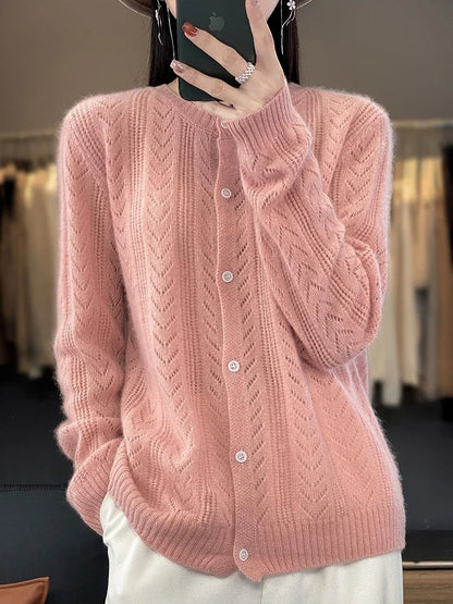 Weicher Wollcardigan 100% Naturwolle