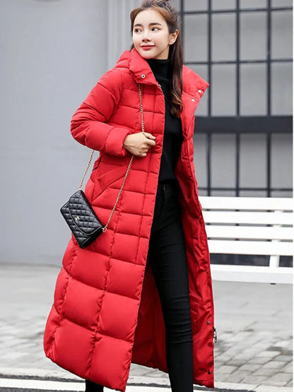 Damen Winterdaunenparka Lang Elegant