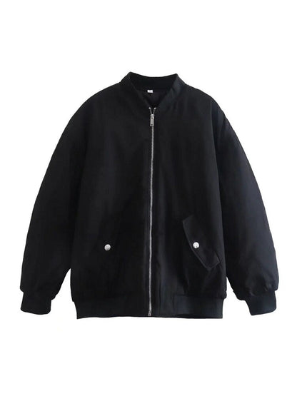 Damen Bomberjacke Groß Größe Oversized Style