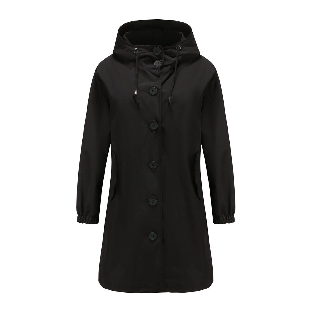 Elegante Damenkleidung | Klassisches Herbstkleid mit Knöpfen