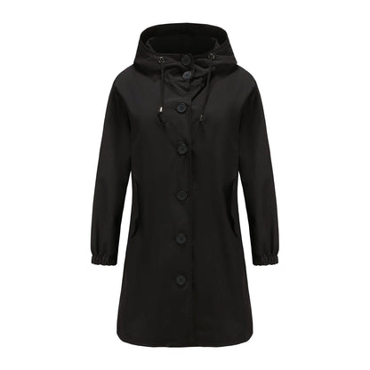 Elegante Damenkleidung | Klassisches Herbstkleid mit Knöpfen